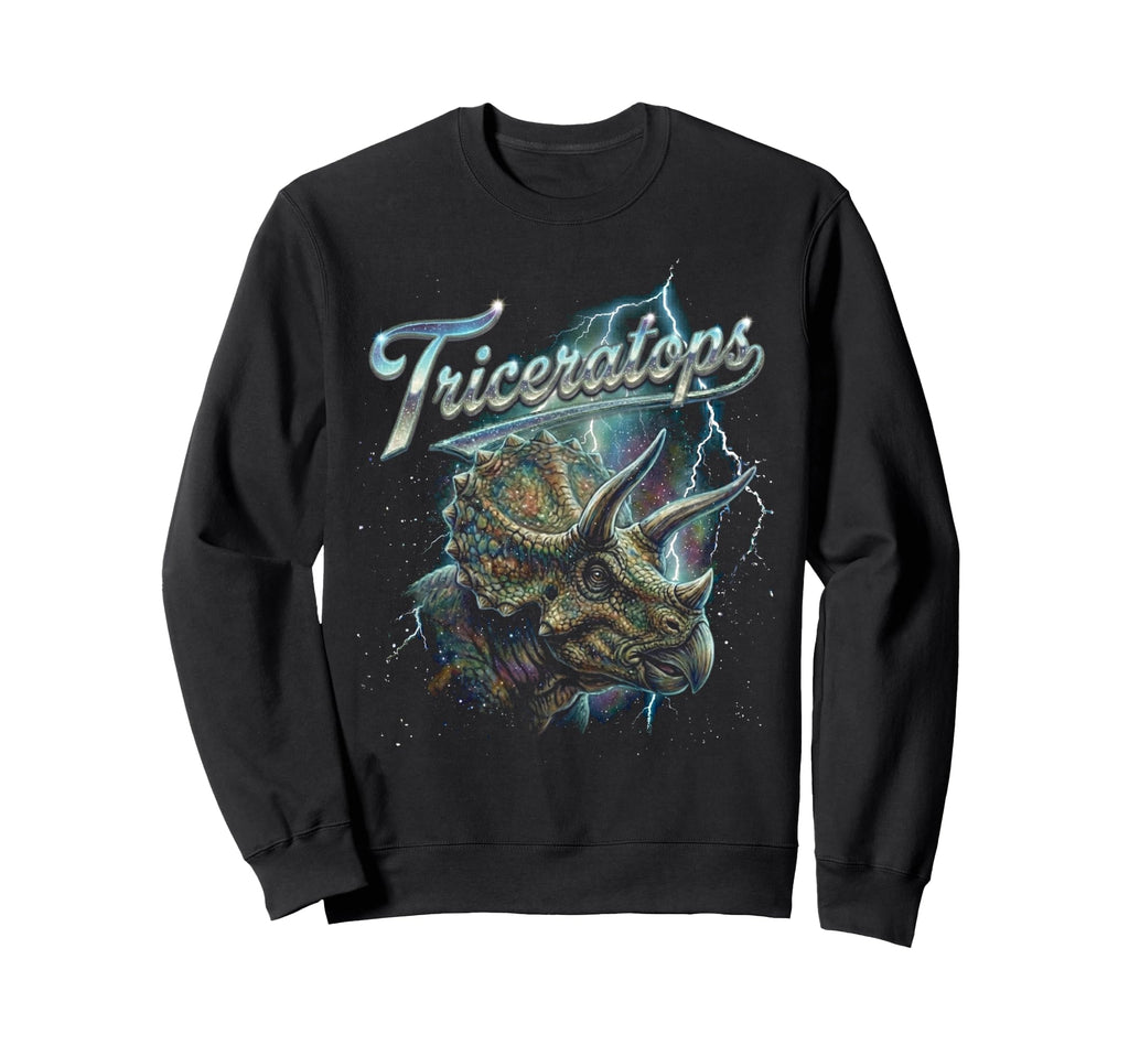 Triceratops 90S Funny Dinosaur 80S Sweatshirt - Unique Graphic Unisex - T-Shirt, Sweatshirt, Hoodie