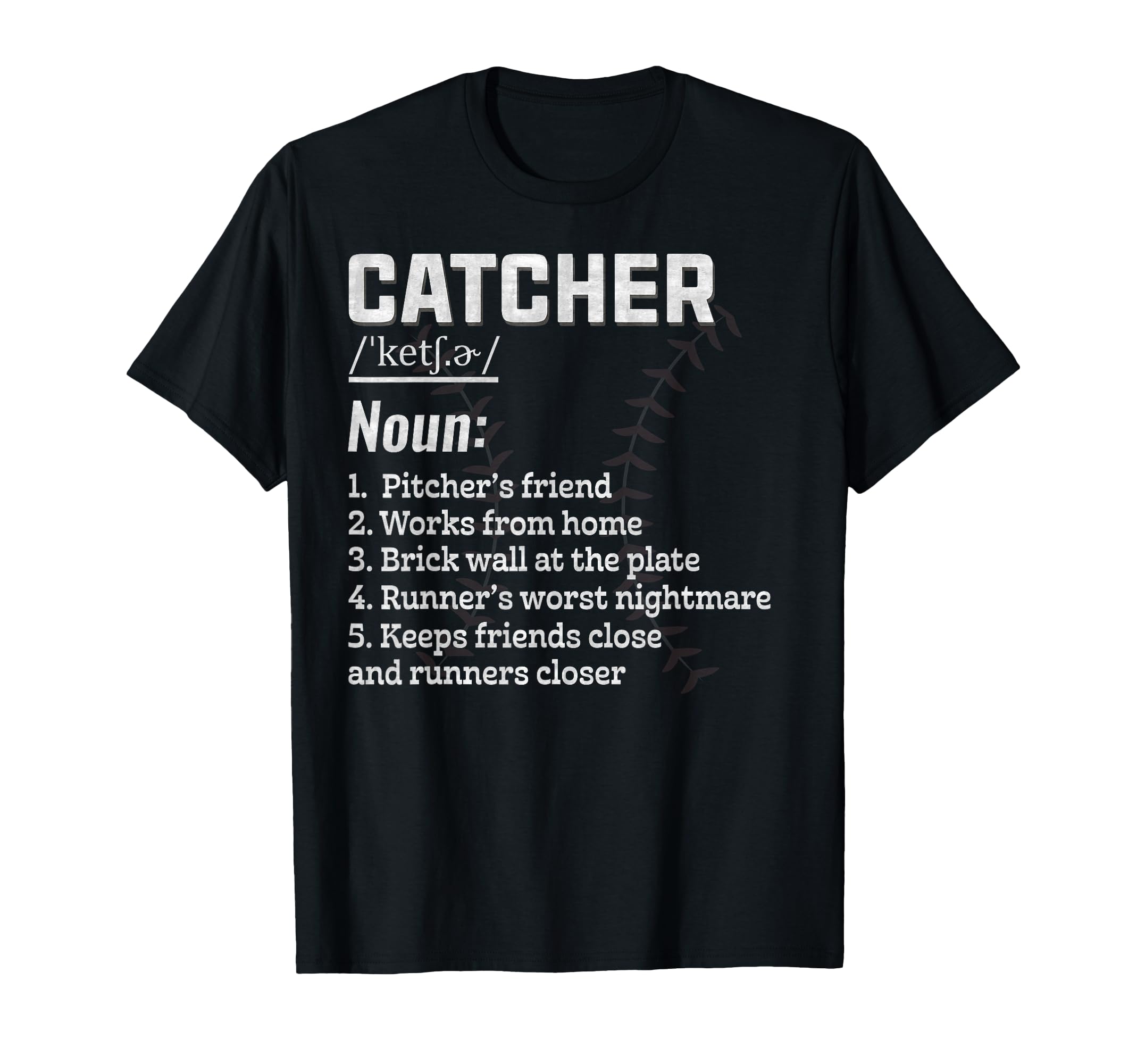 Squatting Behind Home Plate Baseball T-Shirt - Aesthetic Graphic Men Women - T-Shirt, Sweatshirt, Hoodie