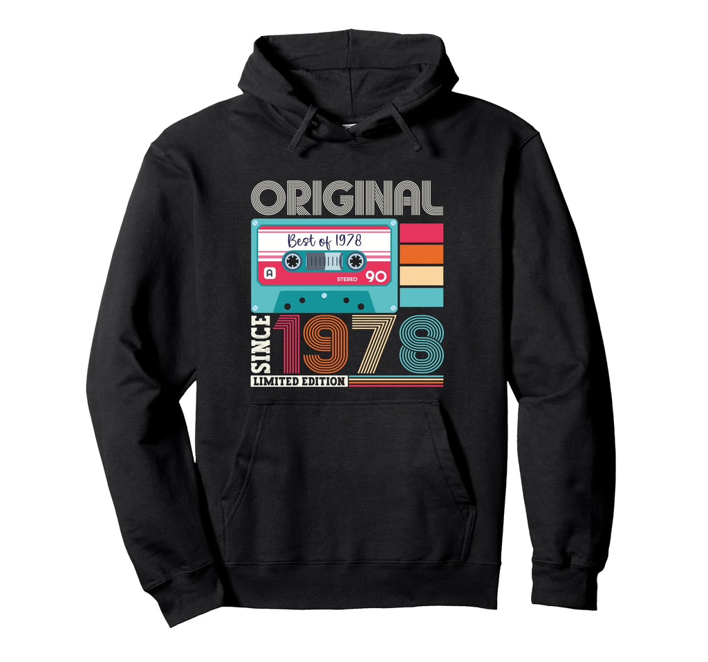 Best 1978 45Th Birthday Gifts Cassette Hoodie - Minimalist Print for Adults - T-Shirt, Sweatshirt, Hoodie