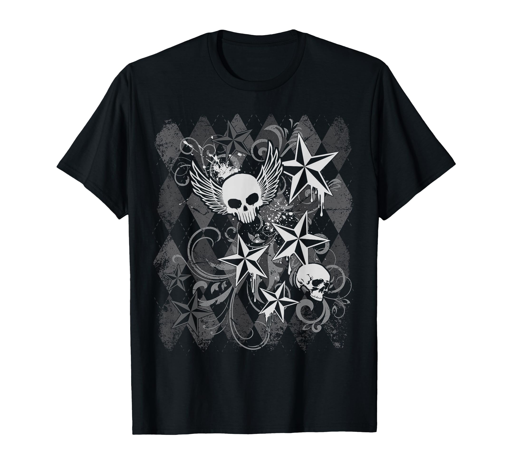 Y2K Grunge Skull Wings 2000S 90S T-Shirt - Fun Novelty Design Men Women - T-Shirt, Sweatshirt, Hoodie