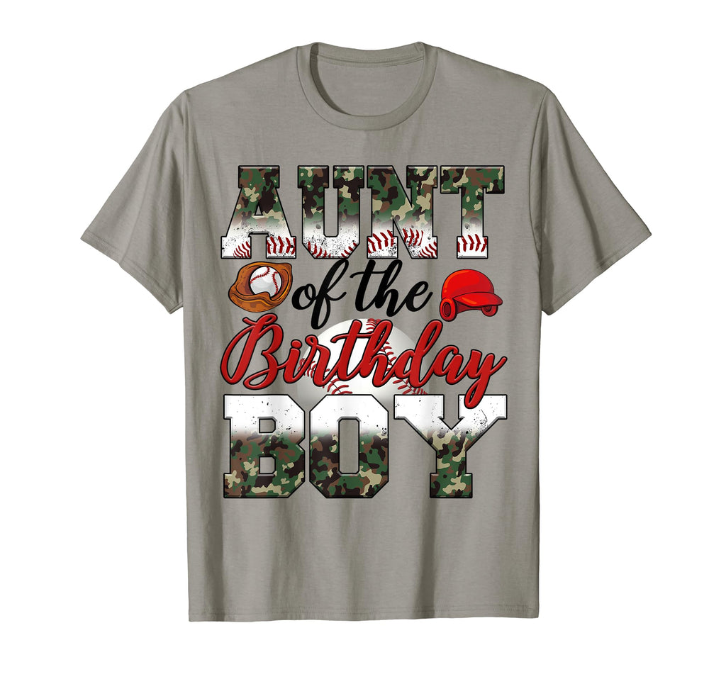 Aunt Birthday Camouflage Baseball T-Shirt - Minimalist Print Men Women - T-Shirt, Sweatshirt, Hoodie