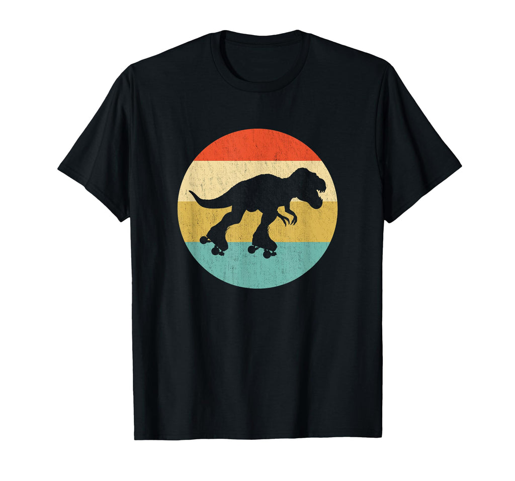 T Rex Dinosaur Roller Skate Skating T-Shirt - Casual Everyday Wear Unisex - T-Shirt, Sweatshirt, Hoodie