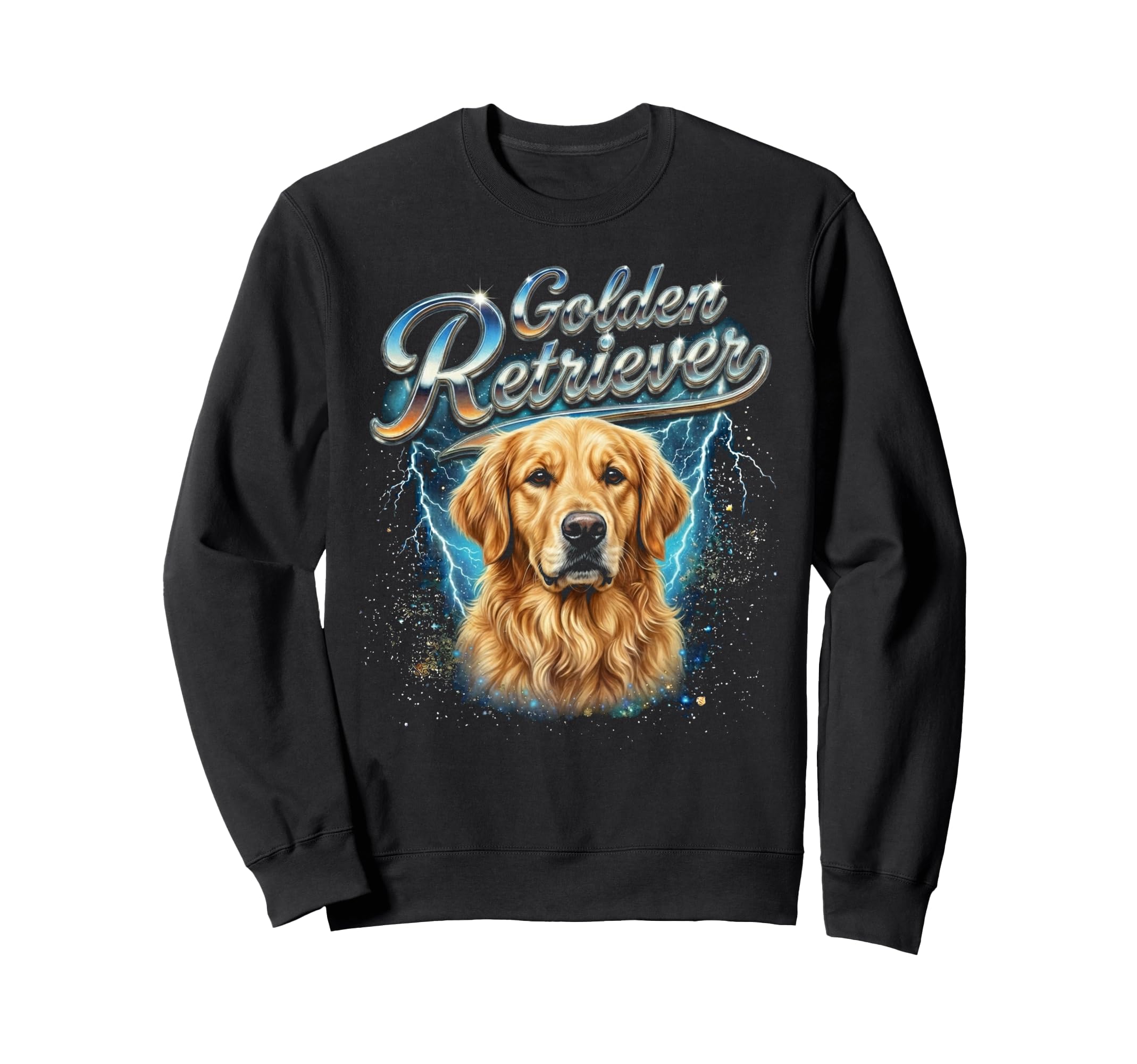 Golden Retriever 90S Dog Lover 80S Sweatshirt - Graphic Print for Adults - T-Shirt, Sweatshirt, Hoodie