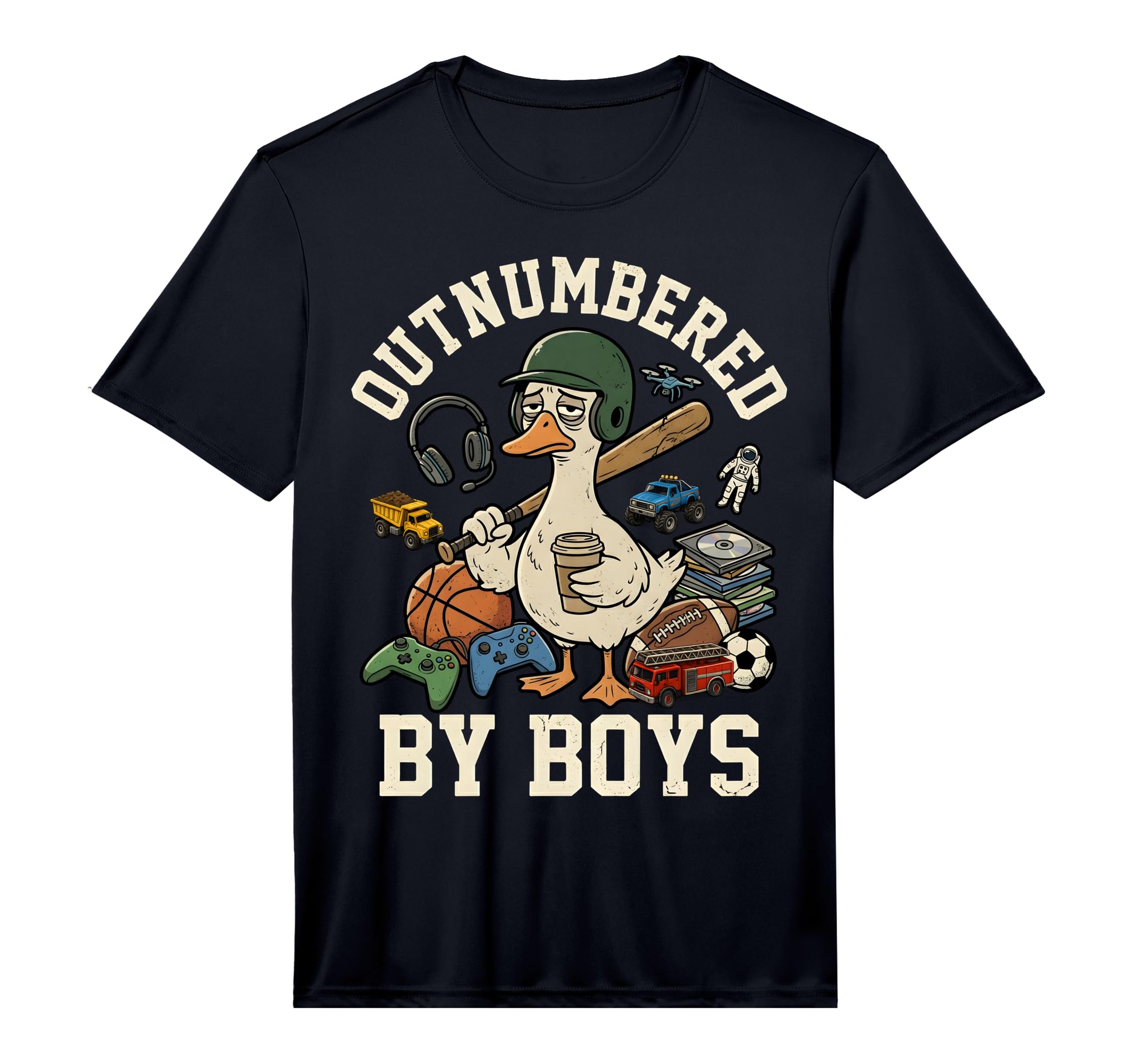 Outnumbered Funny Mom Goose Mothers Day T-Shirt - Custom Art Print Unisex - T-Shirt, Sweatshirt, Hoodie