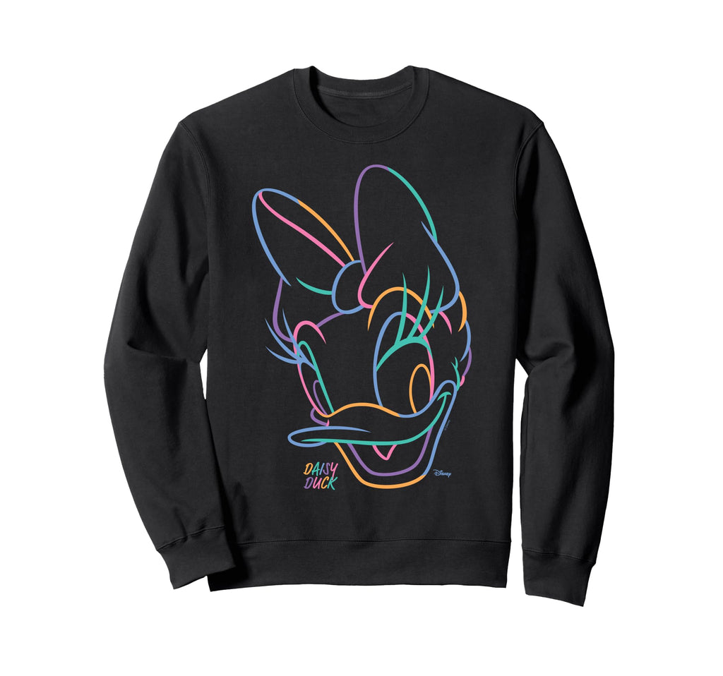 Daisy Duck Neon Portrait Sweatshirt - Trendy Graphic Unisex - T-Shirt, Sweatshirt, Hoodie