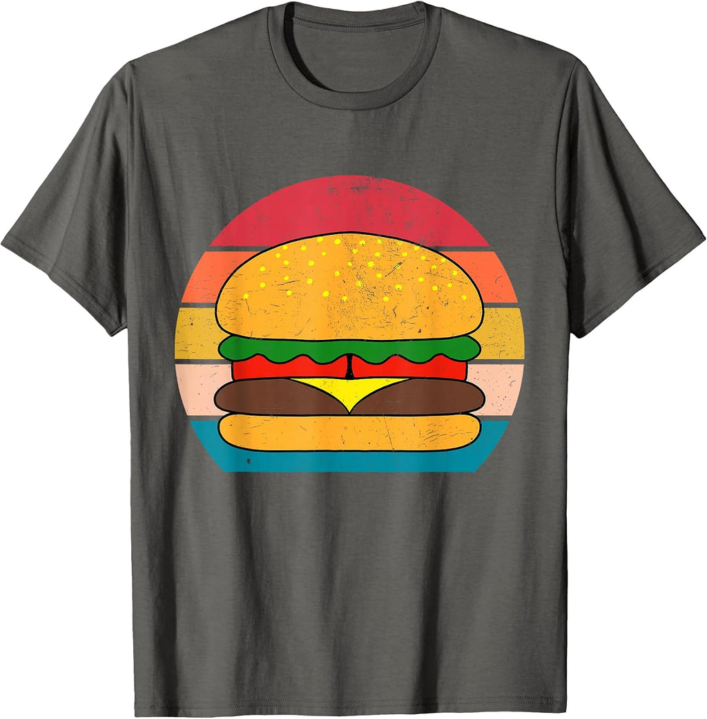 Minimalist Hamburger Burger Women Men Kids Girls - Adult & Kids T-Shirts, Sweatshirts & Hoodies apparel design preview 1