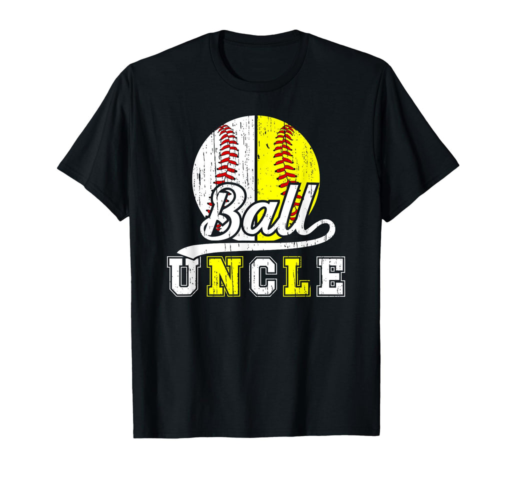 Ball Uncle Softball Baseball Uncle T-Shirt - Custom Art Print Unisex - T-Shirt, Sweatshirt, Hoodie