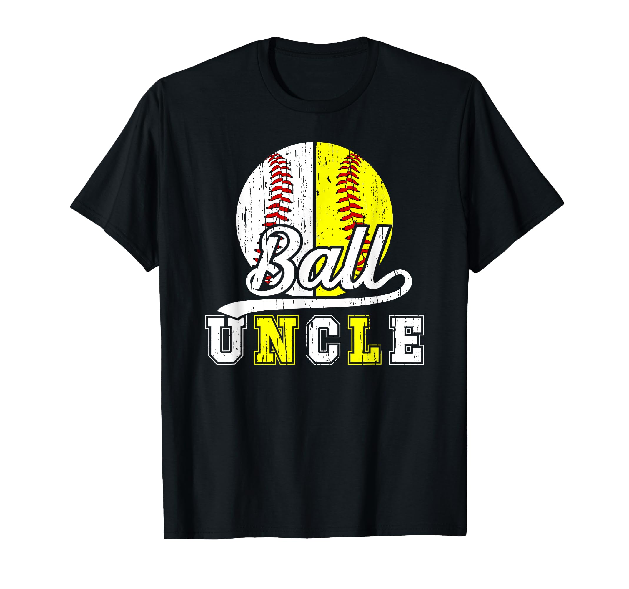 Ball Uncle Softball Baseball Uncle T-Shirt - Custom Art Print Unisex - T-Shirt, Sweatshirt, Hoodie