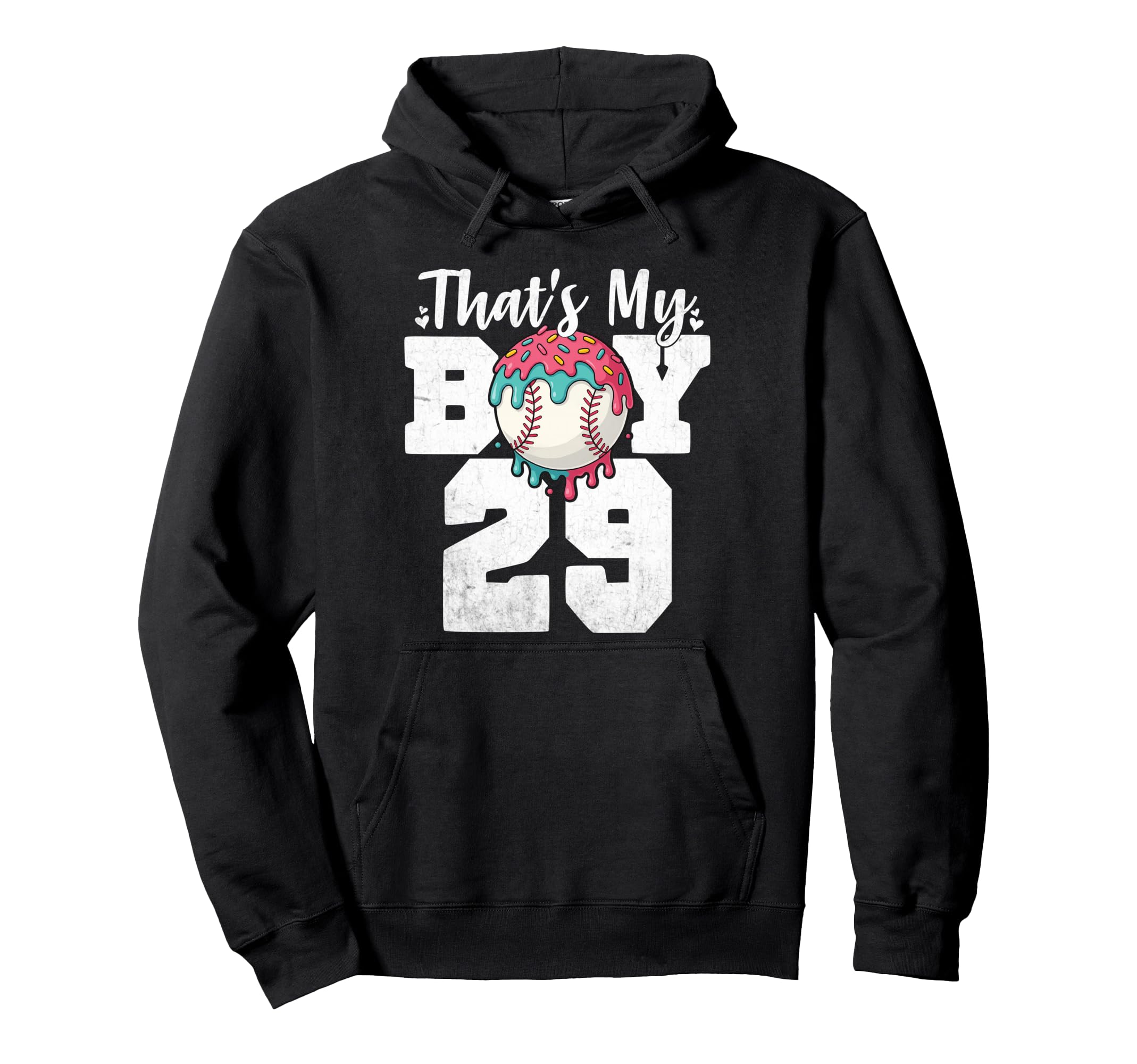 Thats My Baseball 29 Number Mom Hoodie - Casual Everyday Wear for Adults - T-Shirt, Sweatshirt, Hoodie