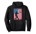American Flag Baseball Flag Dad Mom Hoodie - Trendy Graphic Men Women - T-Shirt, Sweatshirt, Hoodie