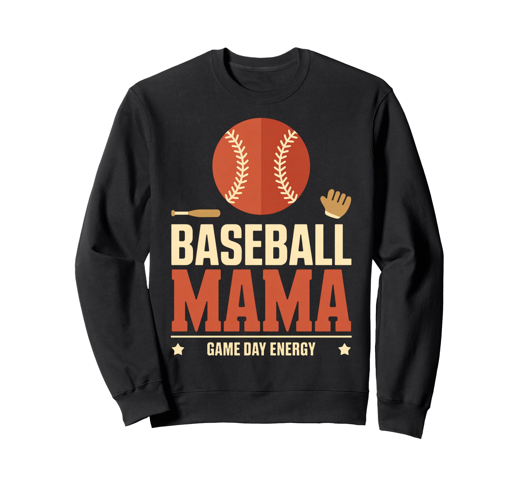 Baseball Mama Game Day Energy Sweatshirt - Aesthetic Graphic for Adults - T-Shirt, Sweatshirt, Hoodie