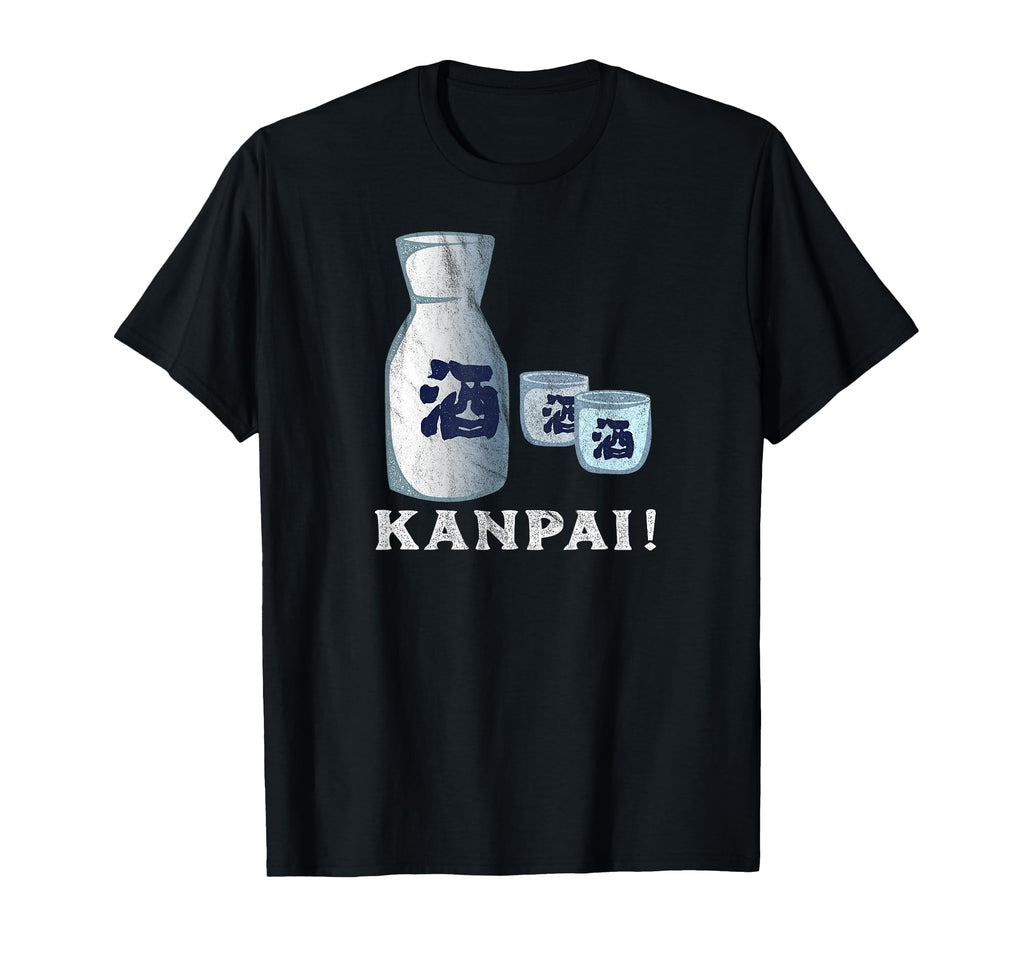Sake Drinking Kanpai Cheers Japanese T-Shirt - Graphic Print for Adults - T-Shirt, Sweatshirt, Hoodie