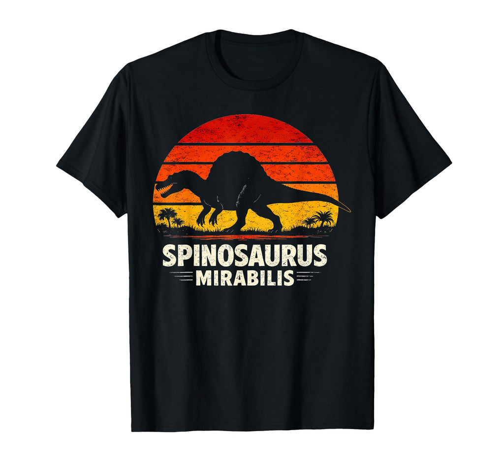 Spinosaurus Mirabilis Sunset Dinosaur T-Shirt - Unique Graphic for Adults - T-Shirt, Sweatshirt, Hoodie