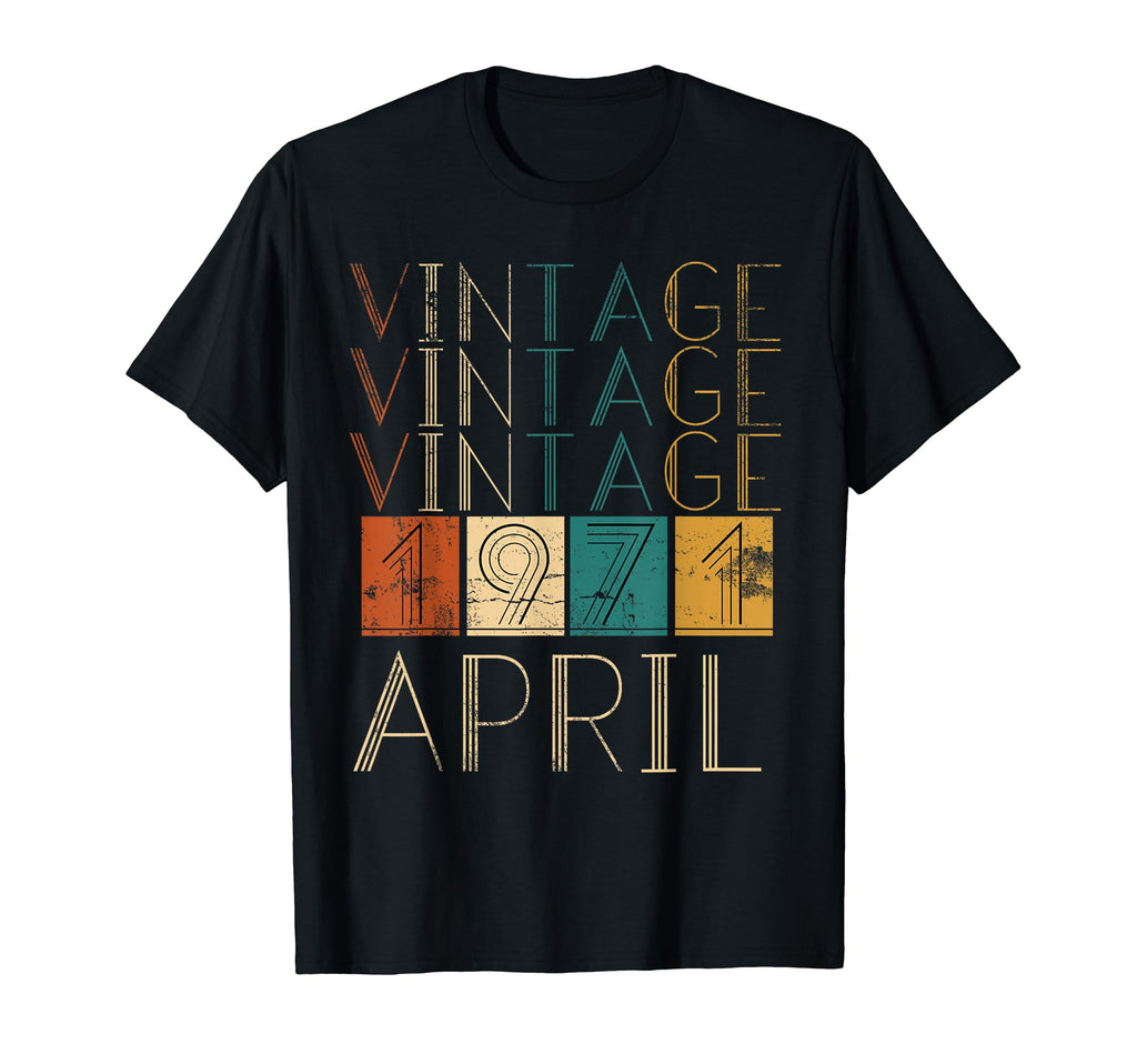 Distressed April 1971 Tshirts T-Shirt - Trendy Graphic for Adults - T-Shirt, Sweatshirt, Hoodie