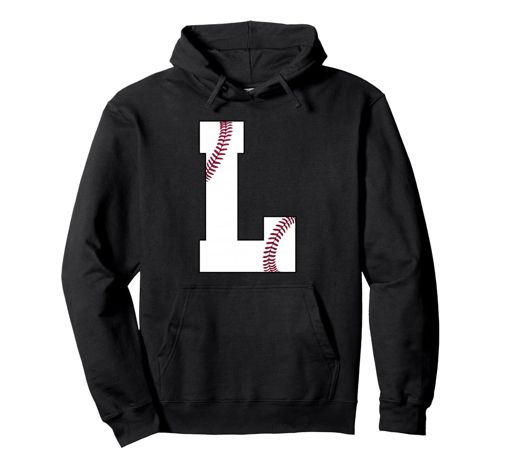 L Baseball Initial Personalized Letter Hoodie - Streetwear Style Men Women - T-Shirt, Sweatshirt, Hoodie