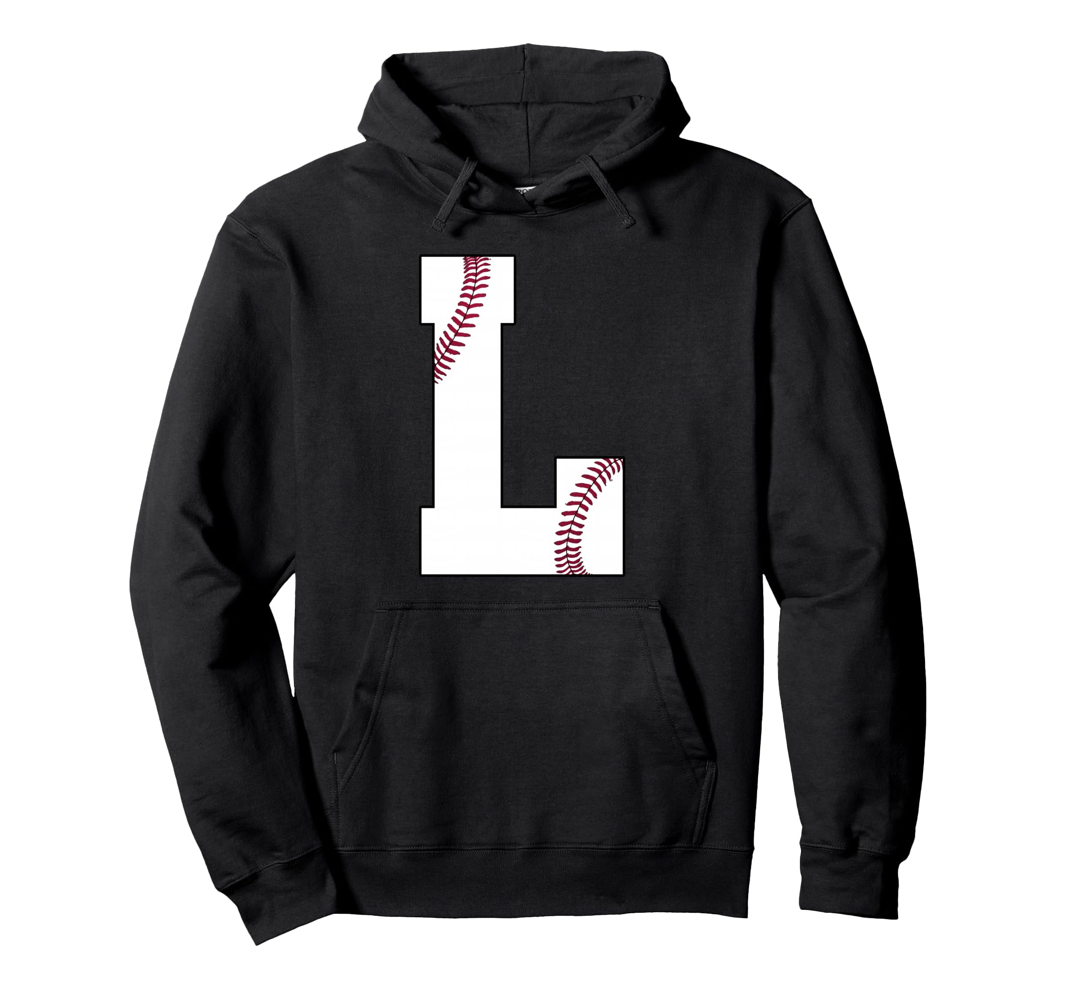 L Baseball Initial Personalized Letter Hoodie - Streetwear Style Men Women - T-Shirt, Sweatshirt, Hoodie