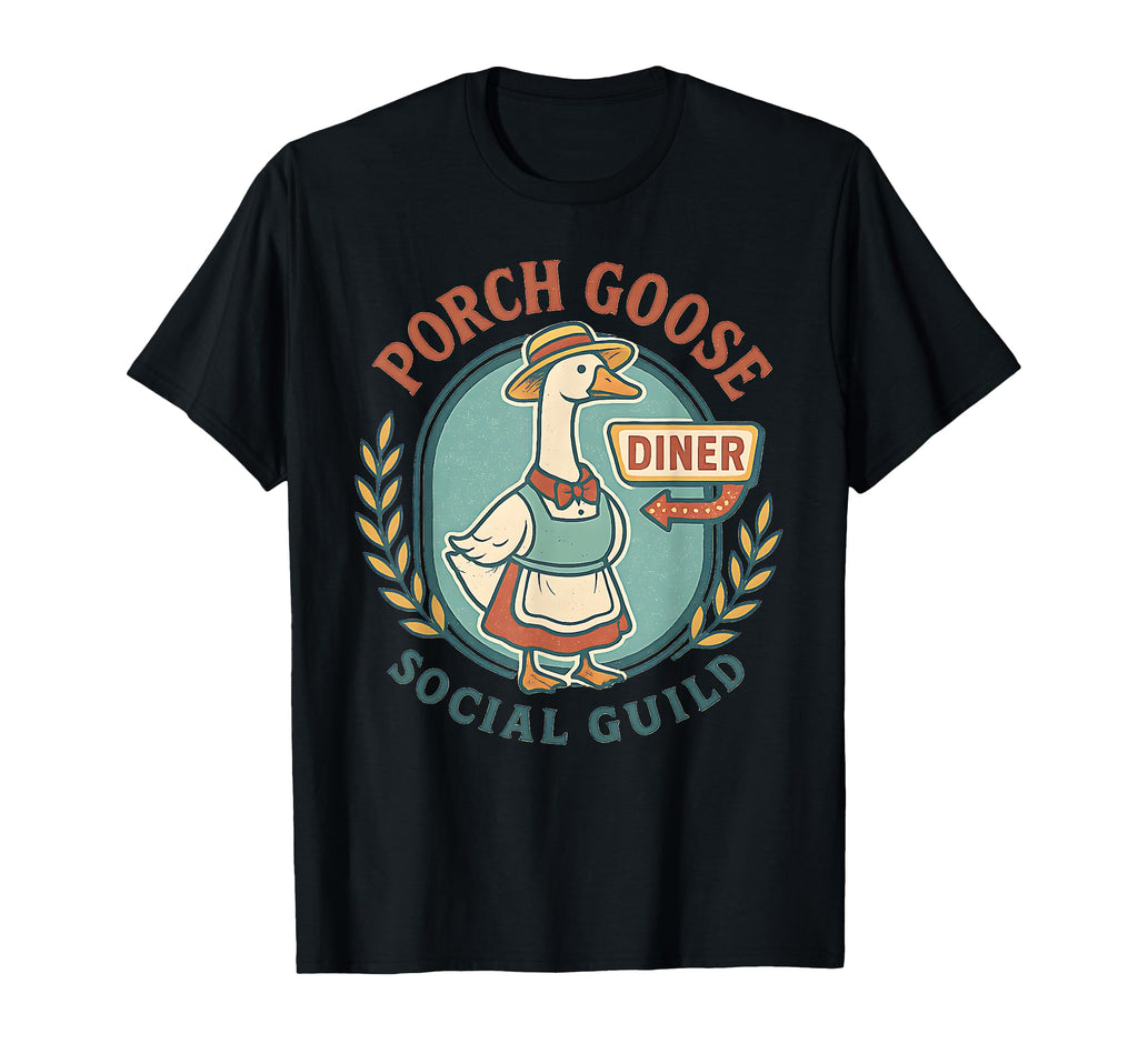 Porch Goose Social Guild Diner T-Shirt - Minimalist Print Men Women - T-Shirt, Sweatshirt, Hoodie