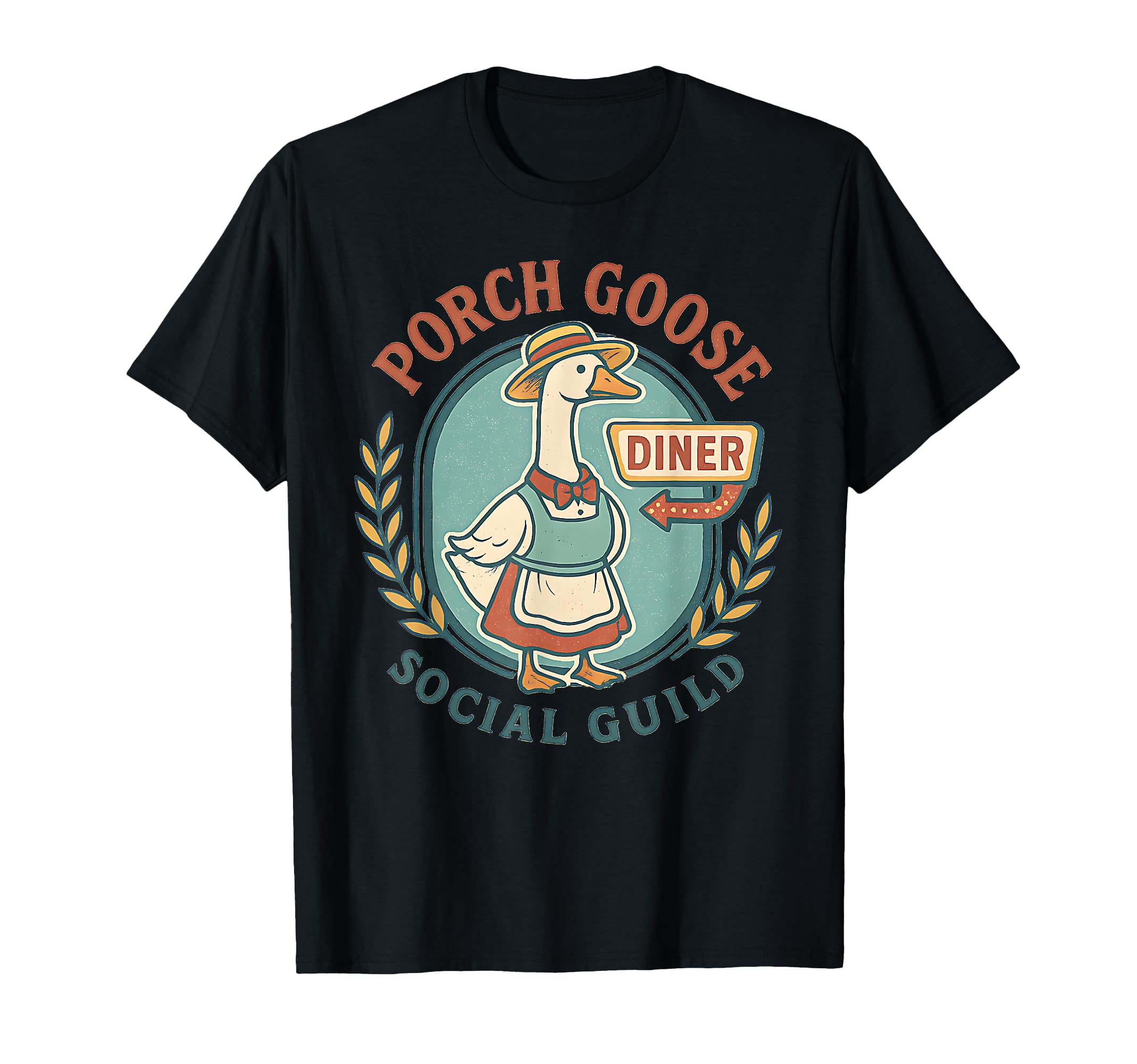 Porch Goose Social Guild Diner T-Shirt - Minimalist Print Men Women - T-Shirt, Sweatshirt, Hoodie