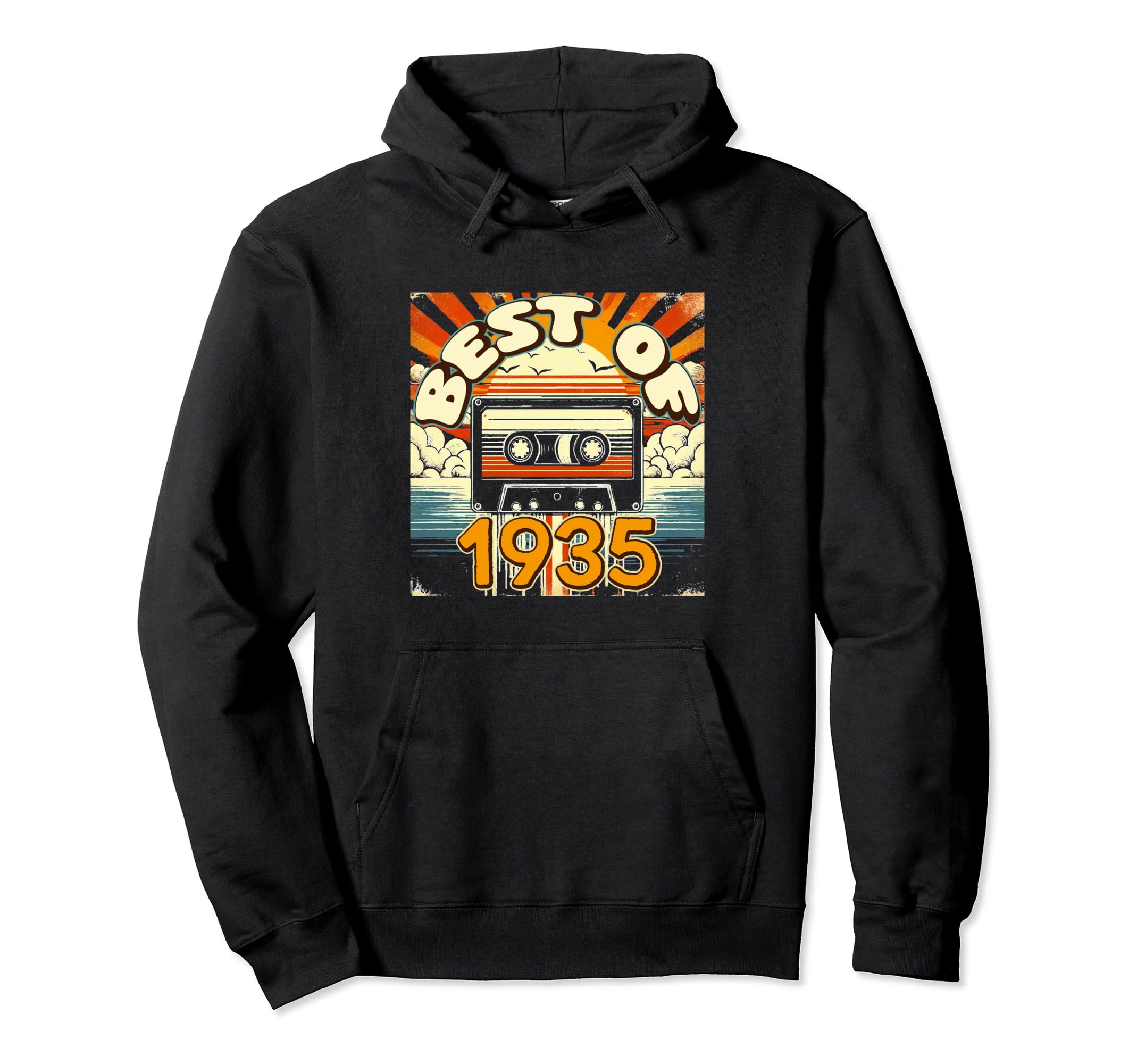 Best 1935 Cassette Tape Birthday Hoodie - Graphic Print Unisex - T-Shirt, Sweatshirt, Hoodie
