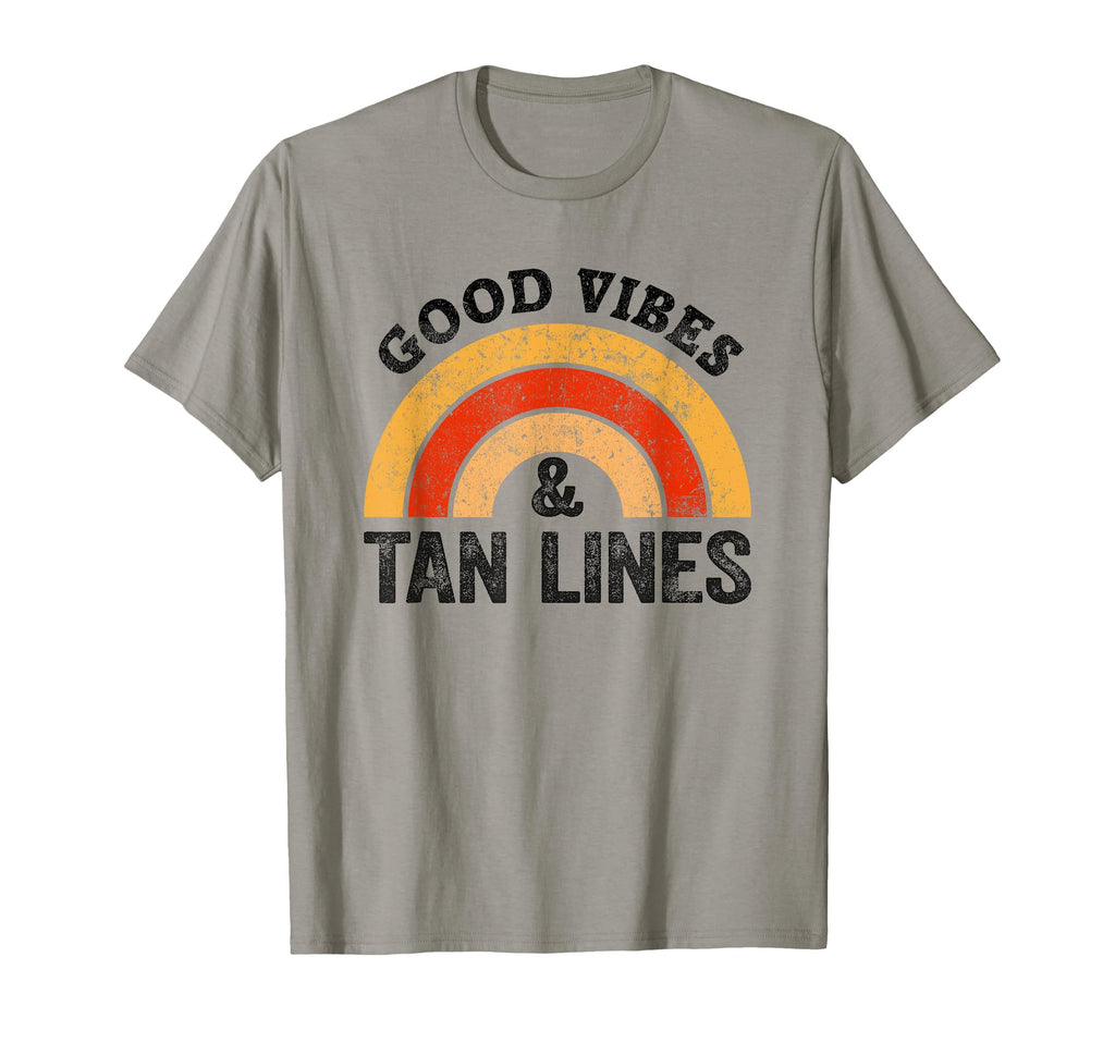 Good Vibes And Tan Lines Rainbow T-Shirt - Fun Novelty Design for Adults - T-Shirt, Sweatshirt, Hoodie