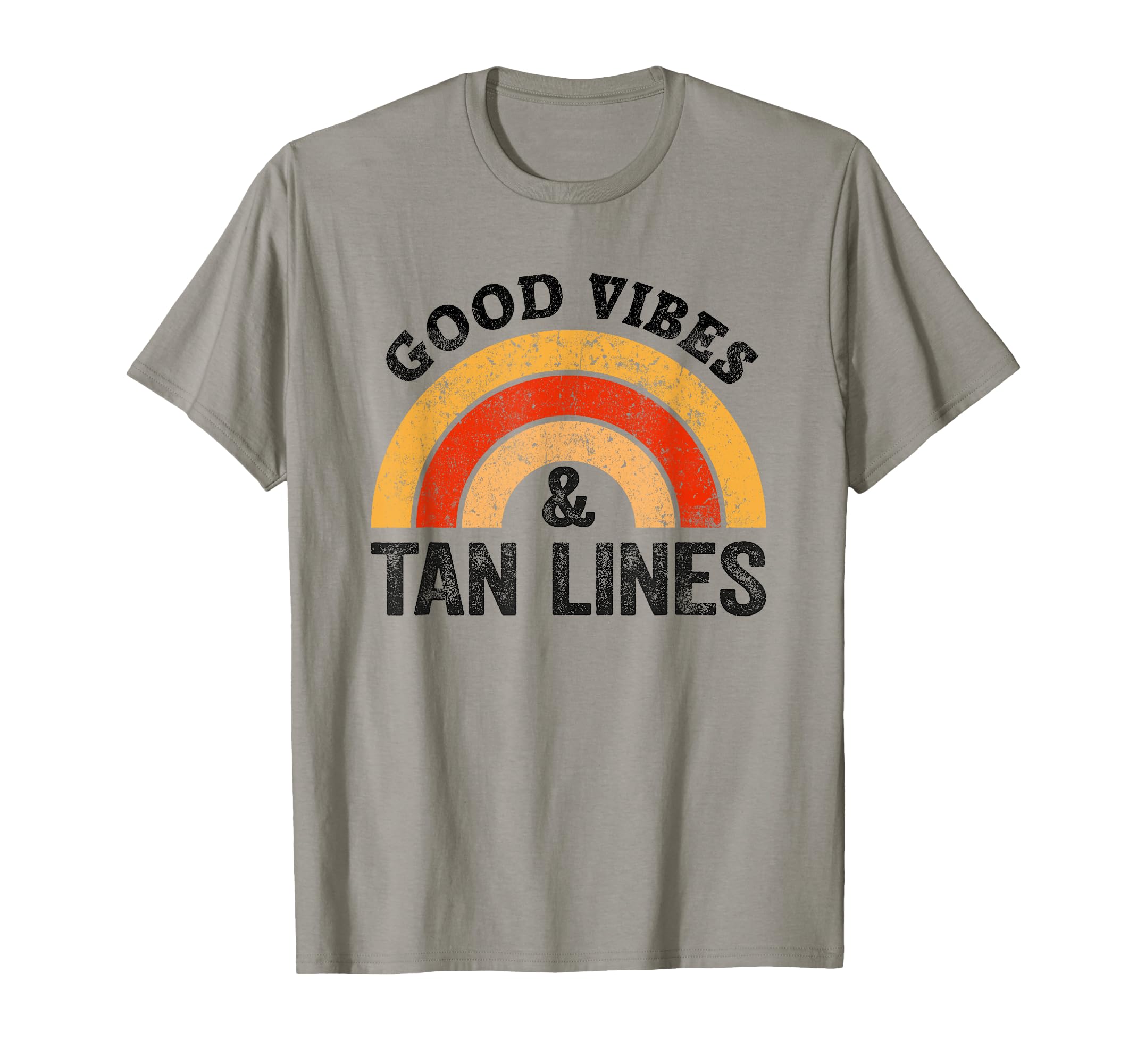 Good Vibes And Tan Lines Rainbow T-Shirt - Fun Novelty Design for Adults - T-Shirt, Sweatshirt, Hoodie