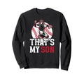 Thats My Son Baseball Catcher Mom Sweatshirt - Custom Art Print Men Women - T-Shirt, Sweatshirt, Hoodie