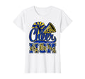 Cheer Mom Blue Gold Cheerleader Game T-Shirt - Fun Novelty Design Unisex - T-Shirt, Sweatshirt, Hoodie