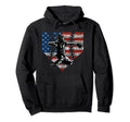 Baseball Catcher American Flag Home Hoodie - Fun Novelty Design Men Women - T-Shirt, Sweatshirt, Hoodie