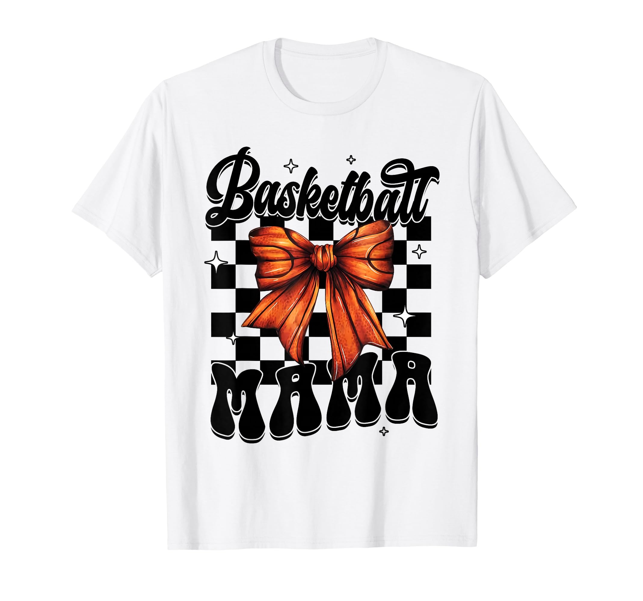 Basketball Mama Coquette Bow Game Day T-Shirt - Novelty Apparel Unisex - T-Shirt, Sweatshirt, Hoodie