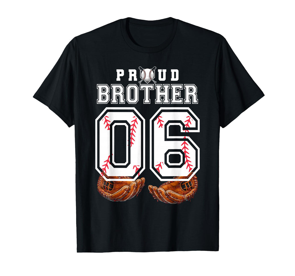 Proud Brother Baseball Player Number T-Shirt - Custom Art Print for Adults - T-Shirt, Sweatshirt, Hoodie