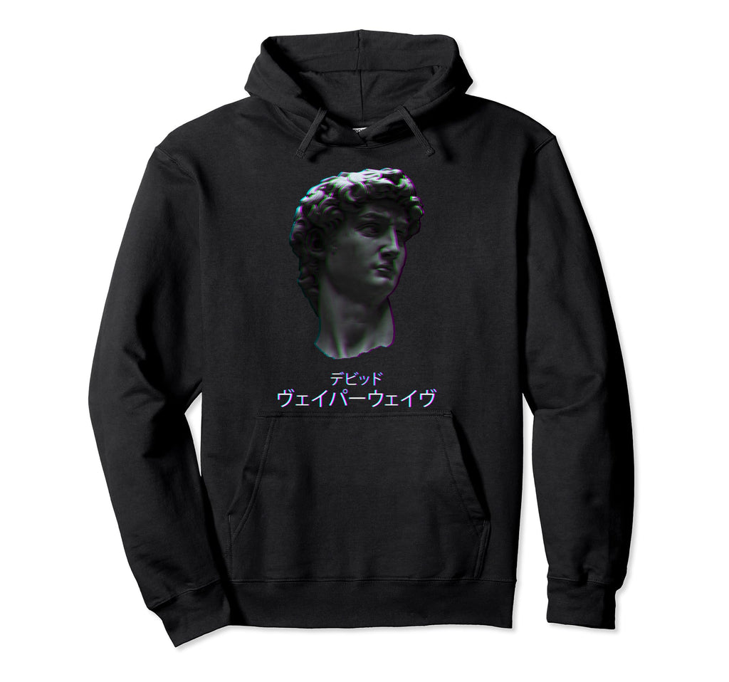 David Italian Statue Retrowave Synthwave Hoodie - Graphic Print for Adults - T-Shirt, Sweatshirt, Hoodie