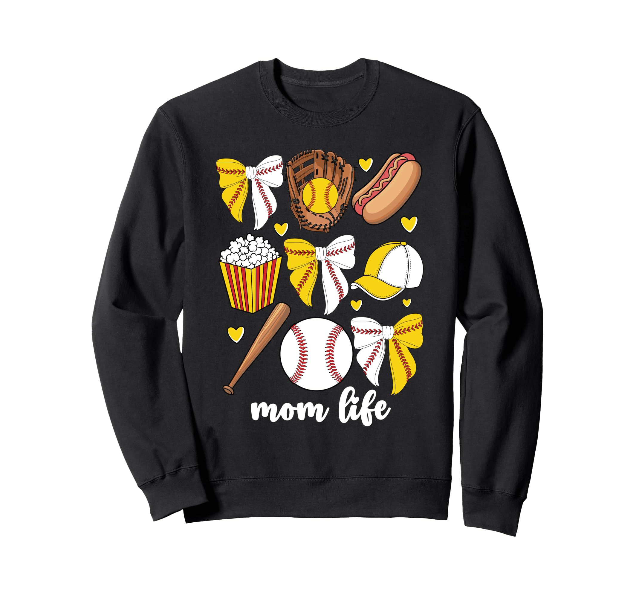 Half Baseball And Softball Mom Sweatshirt - Novelty Apparel for Adults - T-Shirt, Sweatshirt, Hoodie