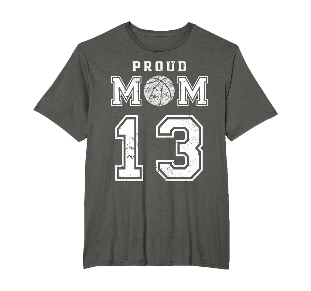 Custom Proud Basketball Mom Number 13 T-Shirt - Unique Graphic for Adults - T-Shirt, Sweatshirt, Hoodie