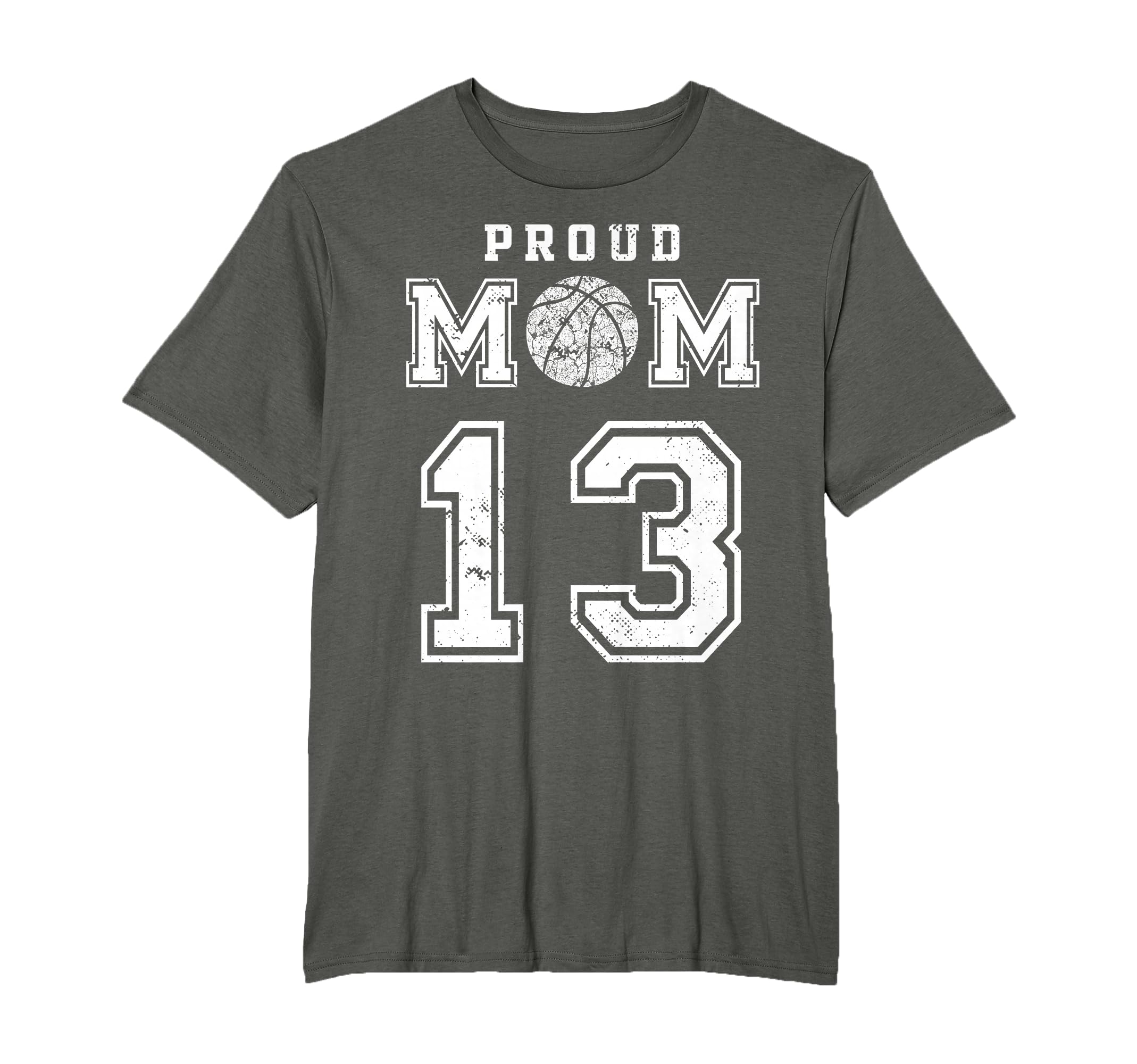 Custom Proud Basketball Mom Number 13 T-Shirt - Unique Graphic for Adults - T-Shirt, Sweatshirt, Hoodie