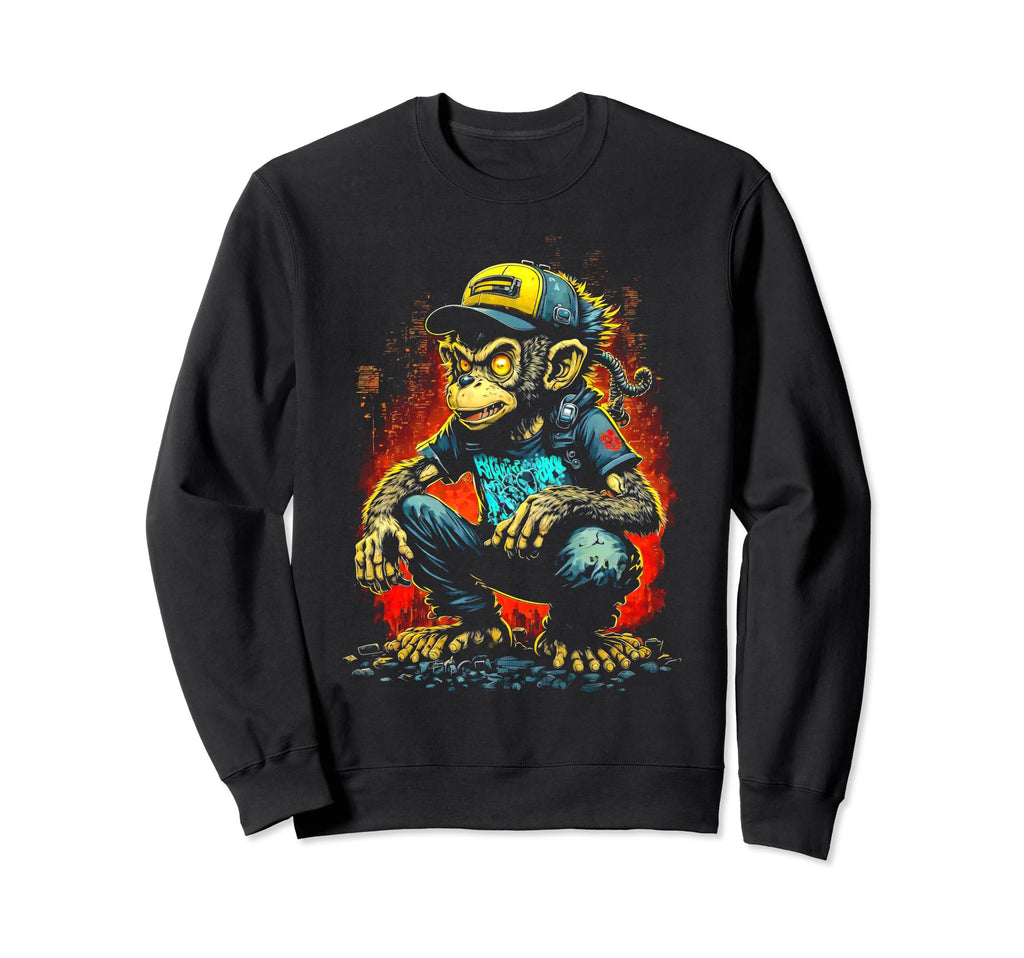 Hip Hop Monkey Old School Hip Hop Sweatshirt - Novelty Apparel Men Women - T-Shirt, Sweatshirt, Hoodie