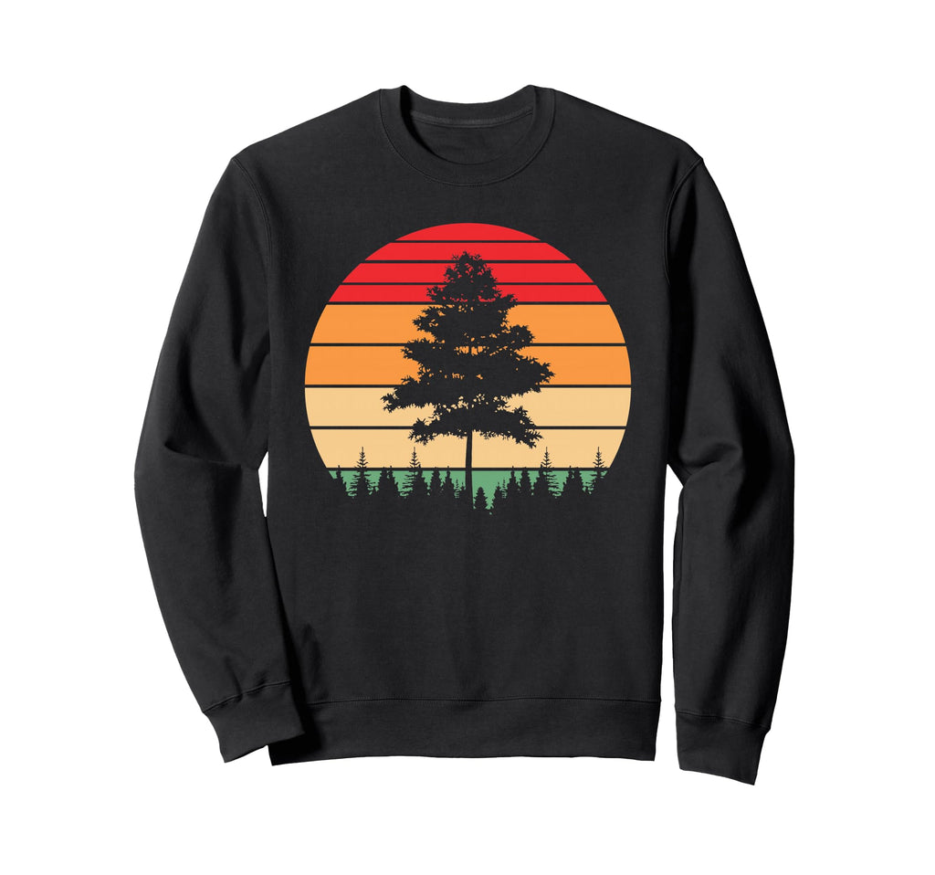 Minimalist Pine Tree Sunset Sweatshirt - Streetwear Style Men Women - T-Shirt, Sweatshirt, Hoodie