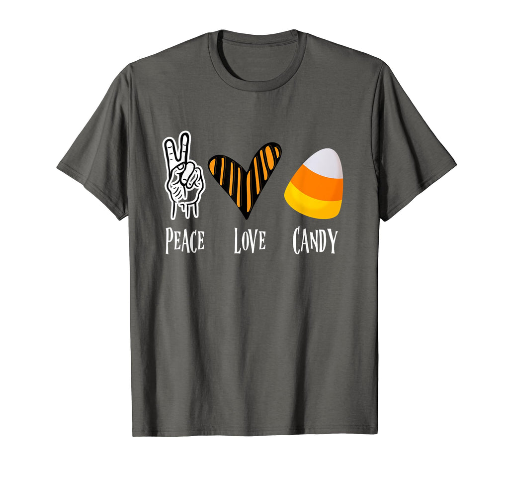 Candy Corn Gift Peace Love Fall Halloween T-Shirt - Unique Graphic Unisex - T-Shirt, Sweatshirt, Hoodie