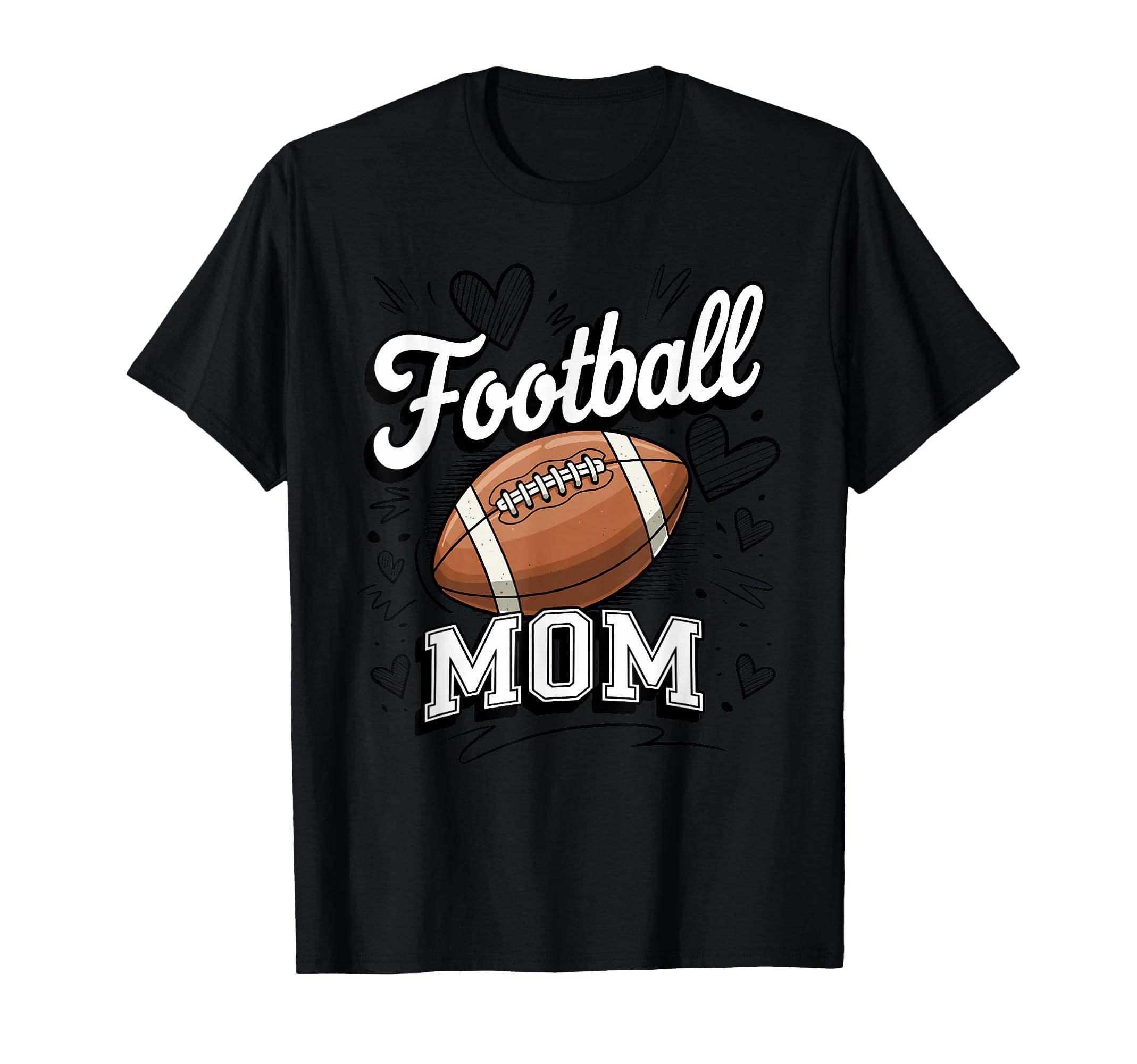 Football Mom Game Day Stadium Heart T-Shirt - Custom Art Print Men Women - T-Shirt, Sweatshirt, Hoodie