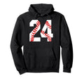 Baseball Mom 24 Jersey Baseball Favorite Hoodie - Unique Graphic Unisex - T-Shirt, Sweatshirt, Hoodie