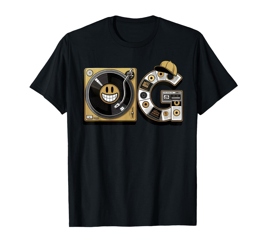 Old School Og Hip Hop Vinyl Cds Tapes T-Shirt - Fun Novelty Design Unisex - T-Shirt, Sweatshirt, Hoodie