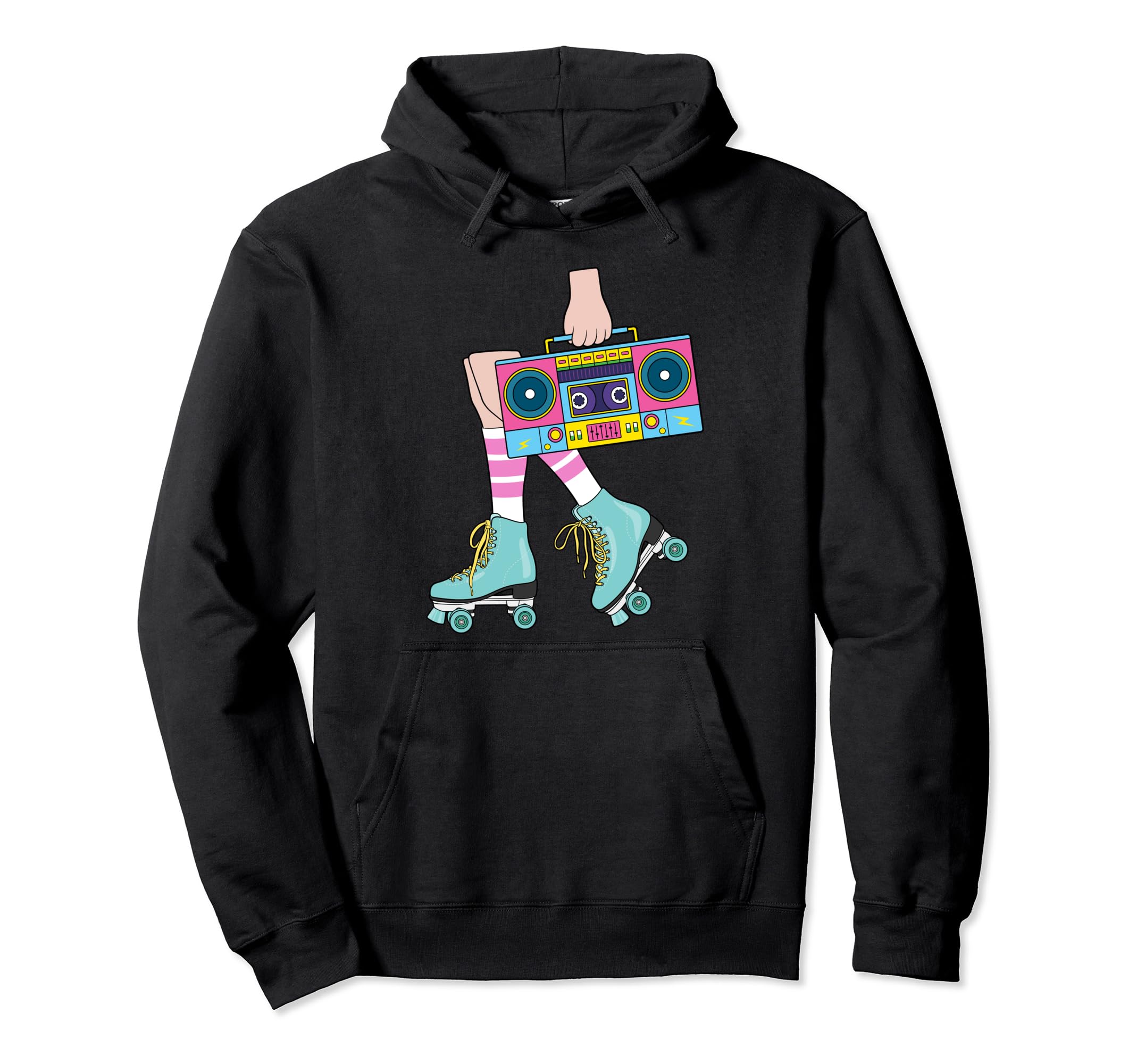 Roller Skating 80S Roller Funny Skater Hoodie - Graphic Print Men Women - T-Shirt, Sweatshirt, Hoodie