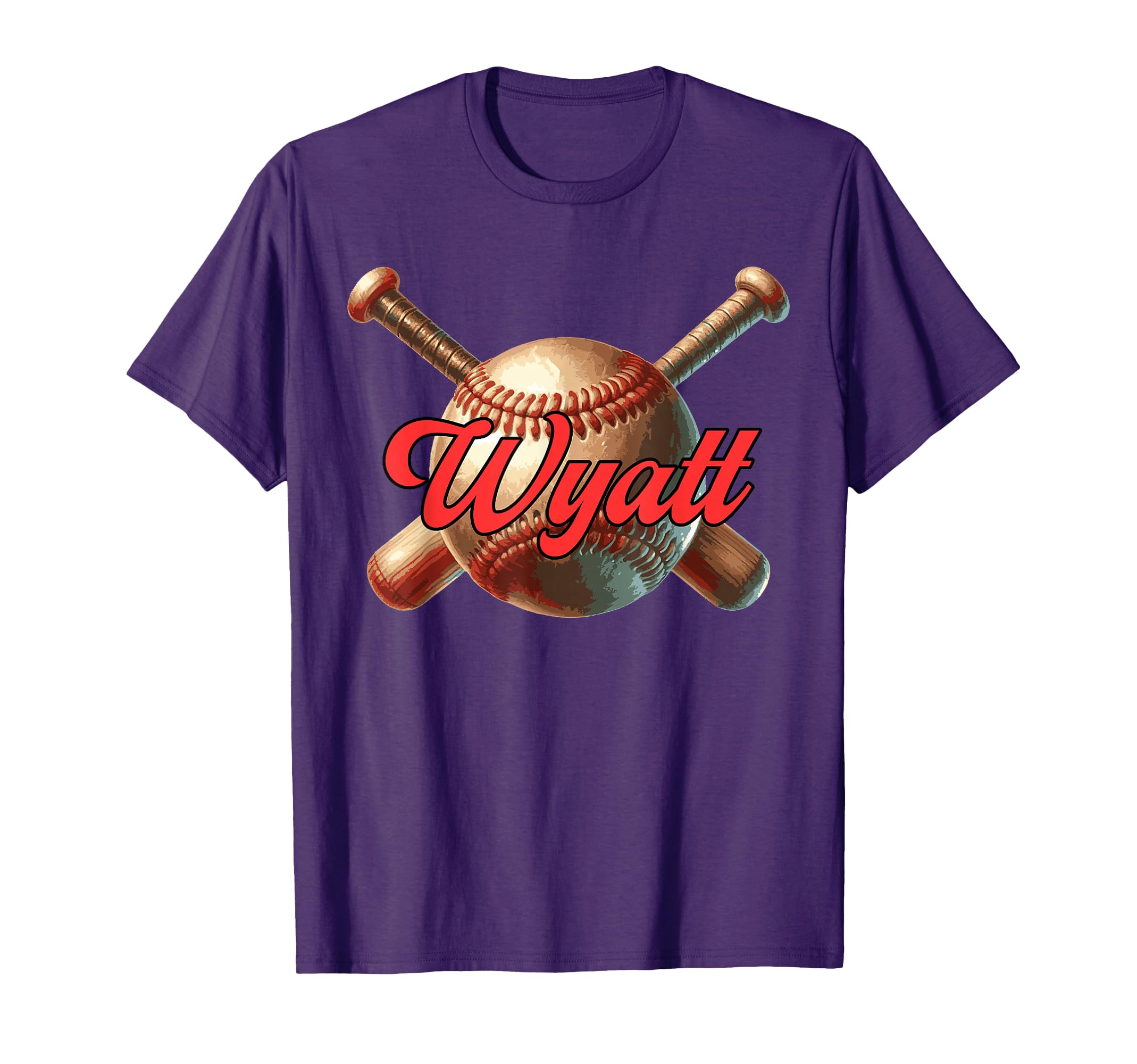 Wyatt Personalized Name Baseball Hoodie - Fun Novelty Design for Adults - T-Shirt, Sweatshirt, Hoodie