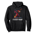 Id Hit That Funny Baseball Player Hoodie - Minimalist Print for Adults - T-Shirt, Sweatshirt, Hoodie