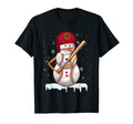 Baseball Snowman Ball Snow Holiday T-Shirt - Streetwear Style Unisex - T-Shirt, Sweatshirt, Hoodie