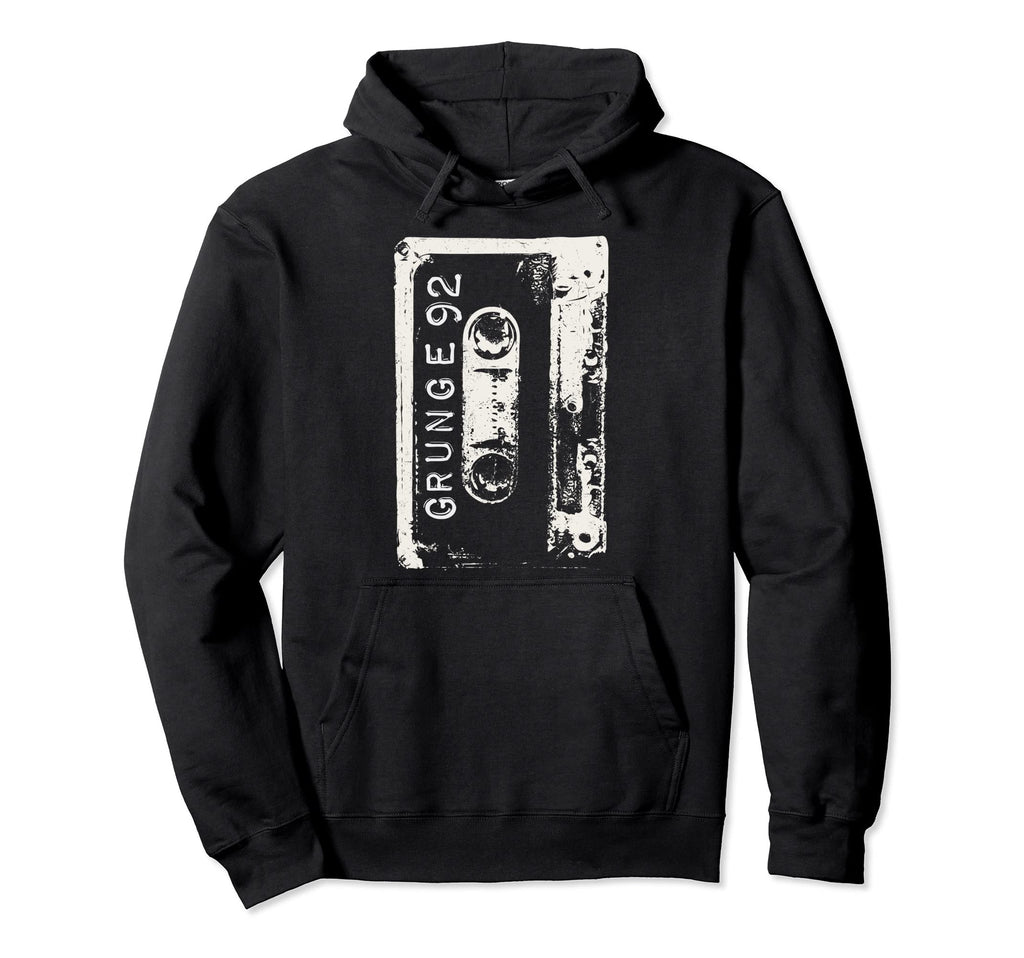Grunge 90S Concert Mixtape Hoodie - Fun Novelty Design for Adults - T-Shirt, Sweatshirt, Hoodie