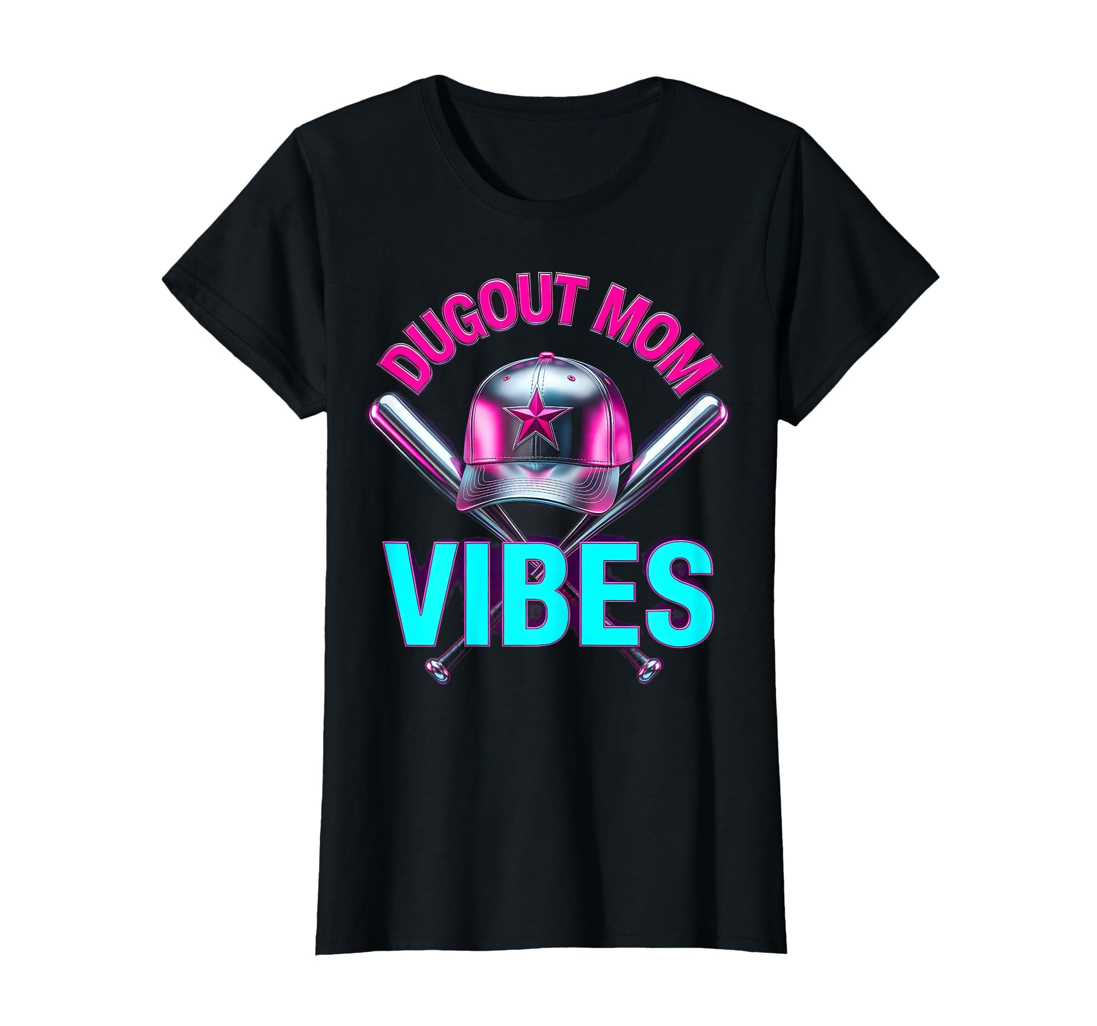 Dugout Mom Vibes Baseball Mom T-Shirt - Novelty Apparel Unisex - T-Shirt, Sweatshirt, Hoodie