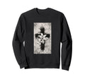 Gothic Cross Grunge Aesthetic Y2K Sweatshirt - Graphic Print for Adults - T-Shirt, Sweatshirt, Hoodie