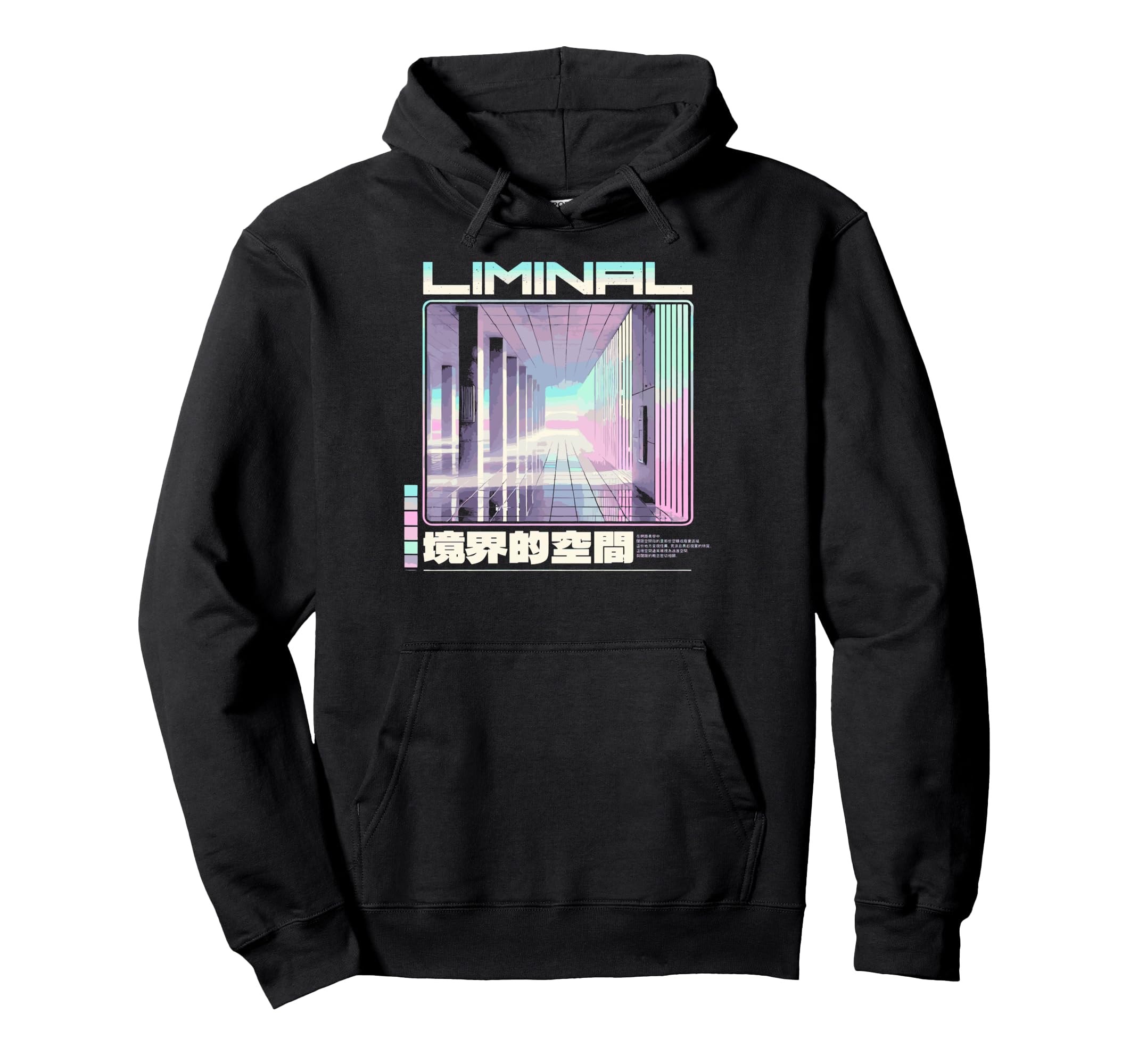 Liminal Aesthetic Vaporwave Japanese Hoodie - Custom Art Print for Adults - T-Shirt, Sweatshirt, Hoodie