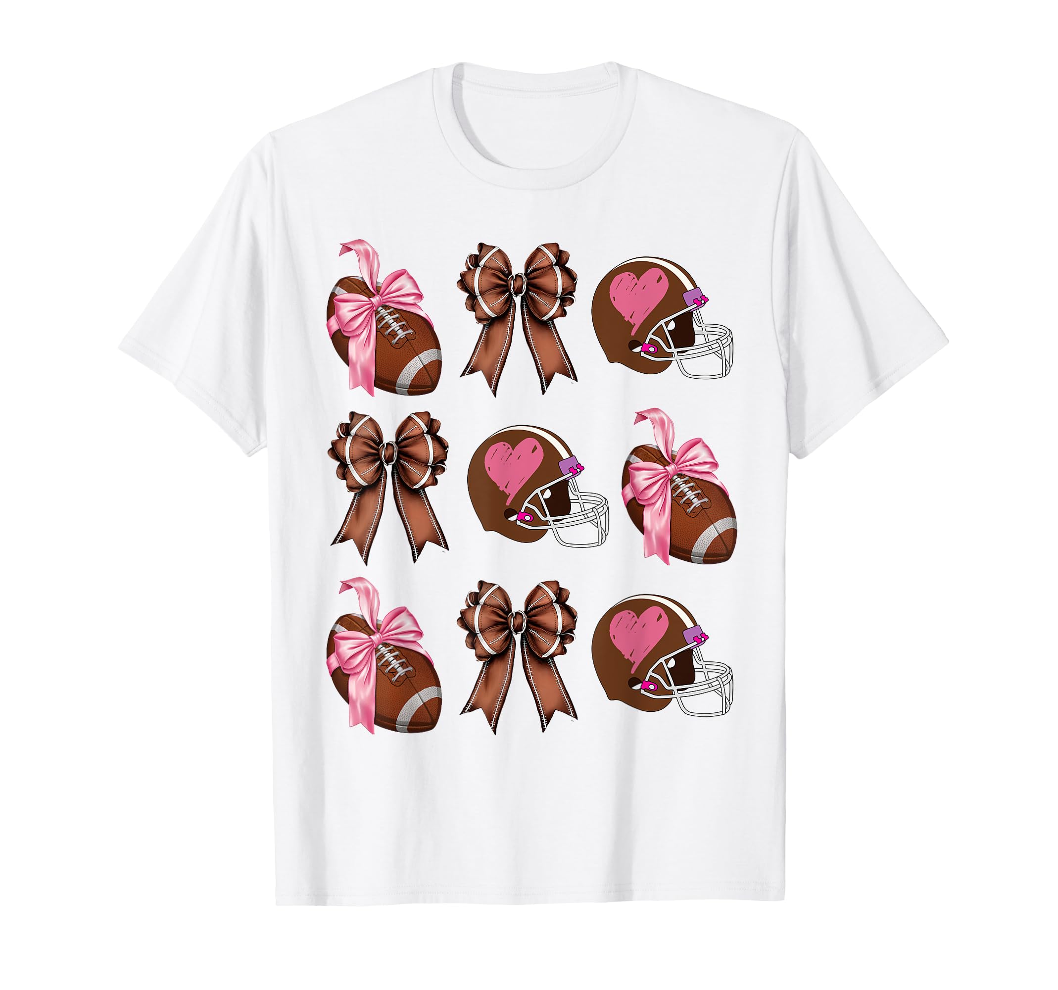 Womens Moms Coquette Bow Football T-Shirt - Novelty Apparel Men Women - T-Shirt, Sweatshirt, Hoodie