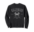 Hollywood Maryland Crab Distressed Sweatshirt - Unique Graphic Unisex - T-Shirt, Sweatshirt, Hoodie